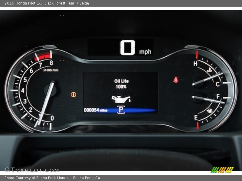 Black Forest Pearl / Beige 2016 Honda Pilot LX