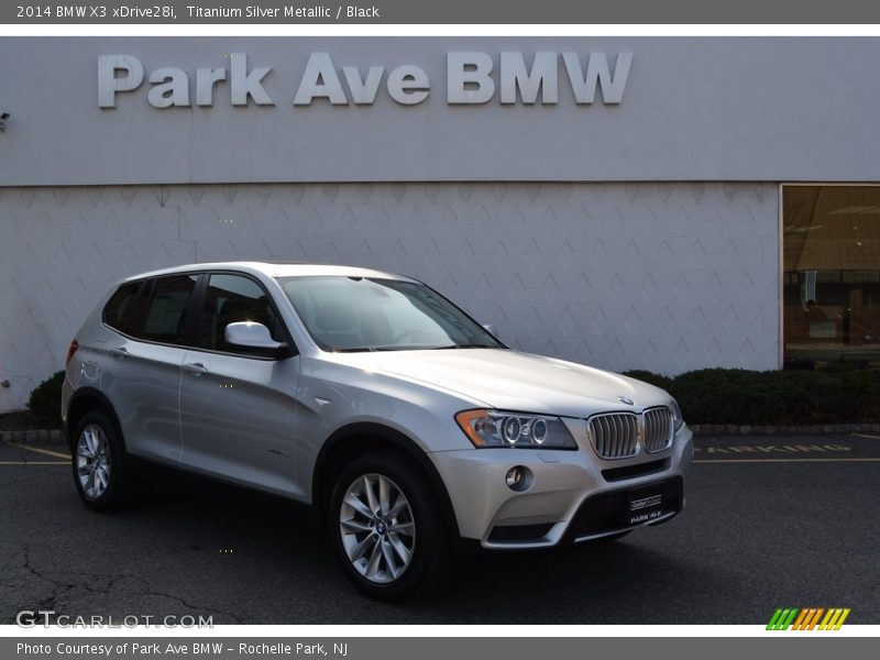 Titanium Silver Metallic / Black 2014 BMW X3 xDrive28i