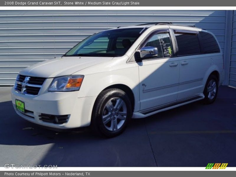 Stone White / Medium Slate Gray/Light Shale 2008 Dodge Grand Caravan SXT