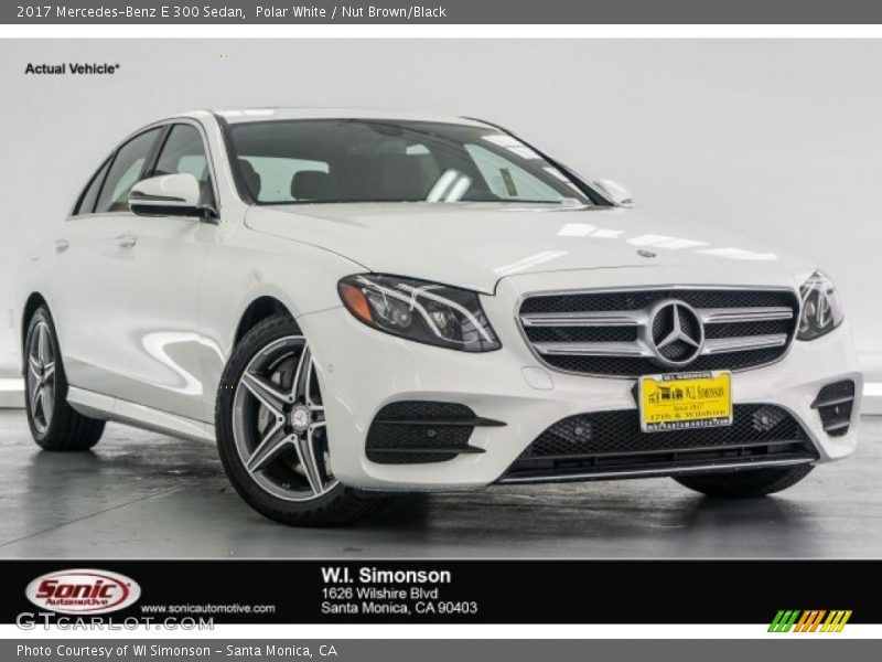 Polar White / Nut Brown/Black 2017 Mercedes-Benz E 300 Sedan