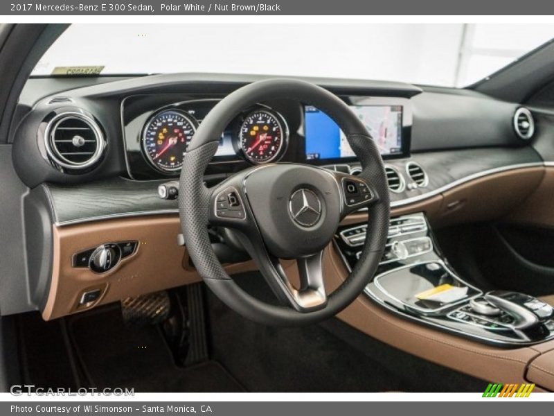 Polar White / Nut Brown/Black 2017 Mercedes-Benz E 300 Sedan