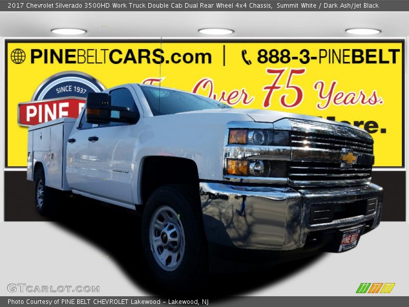 Summit White / Dark Ash/Jet Black 2017 Chevrolet Silverado 3500HD Work Truck Double Cab Dual Rear Wheel 4x4 Chassis