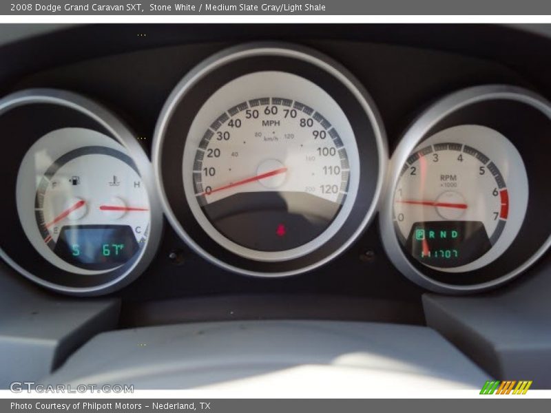 Stone White / Medium Slate Gray/Light Shale 2008 Dodge Grand Caravan SXT