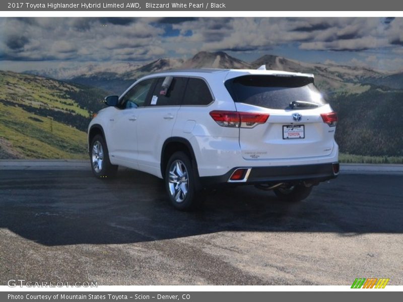 Blizzard White Pearl / Black 2017 Toyota Highlander Hybrid Limited AWD