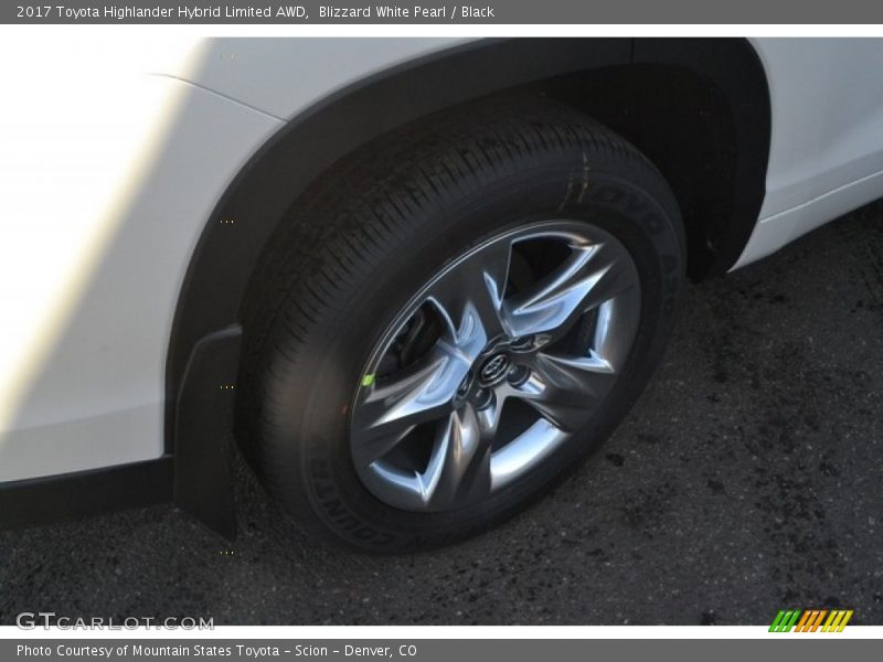 Blizzard White Pearl / Black 2017 Toyota Highlander Hybrid Limited AWD