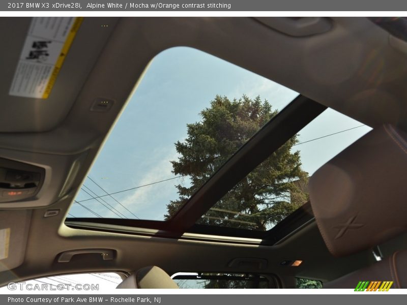 Alpine White / Mocha w/Orange contrast stitching 2017 BMW X3 xDrive28i