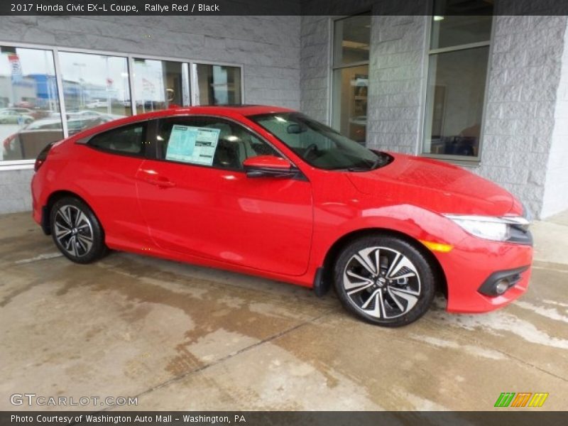 Rallye Red / Black 2017 Honda Civic EX-L Coupe