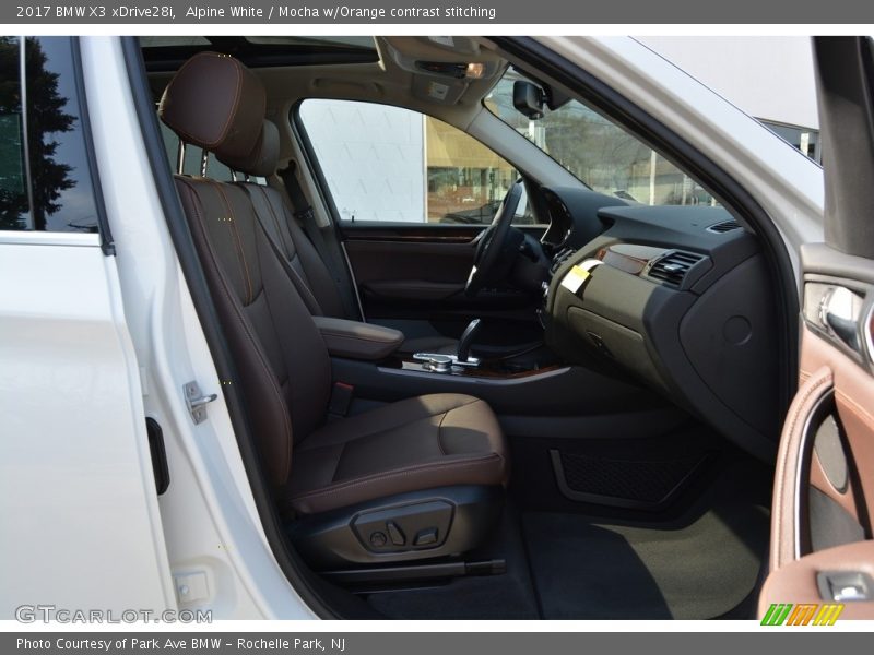 Alpine White / Mocha w/Orange contrast stitching 2017 BMW X3 xDrive28i