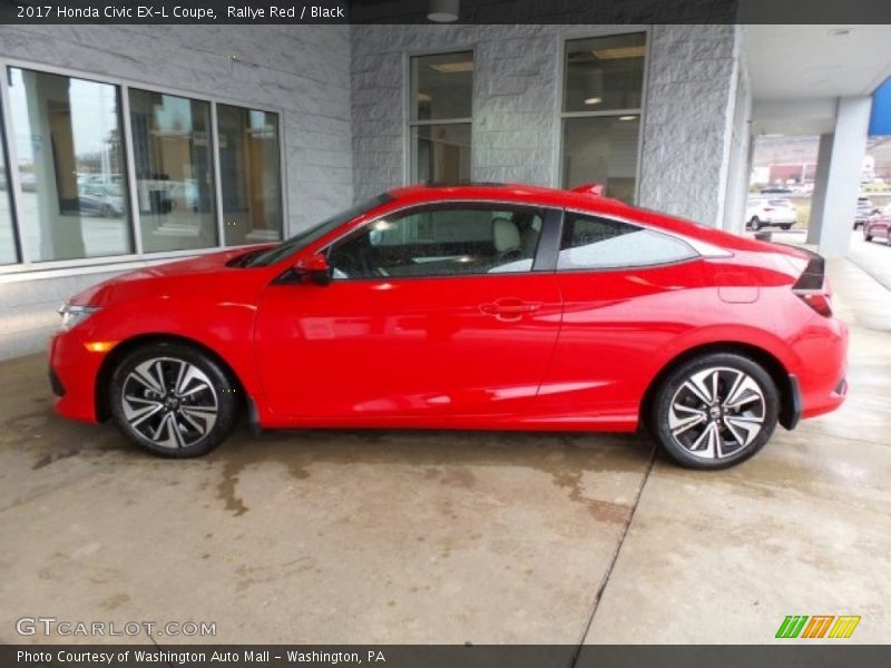 Rallye Red / Black 2017 Honda Civic EX-L Coupe