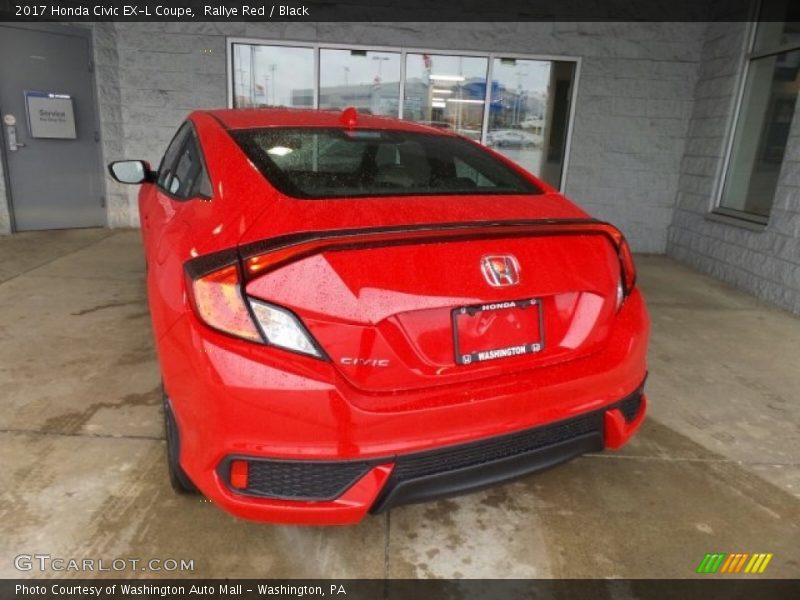 Rallye Red / Black 2017 Honda Civic EX-L Coupe