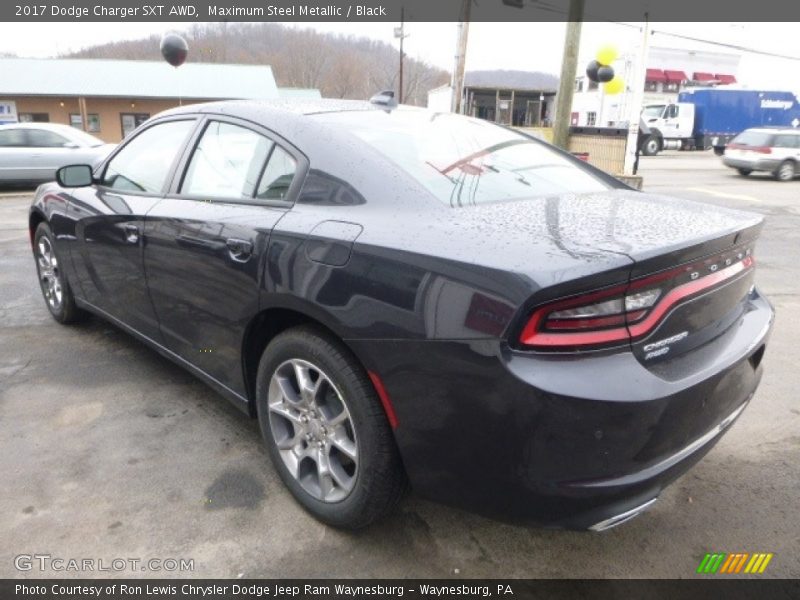 Maximum Steel Metallic / Black 2017 Dodge Charger SXT AWD