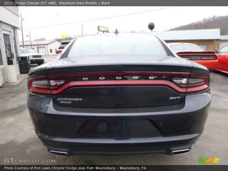 Maximum Steel Metallic / Black 2017 Dodge Charger SXT AWD