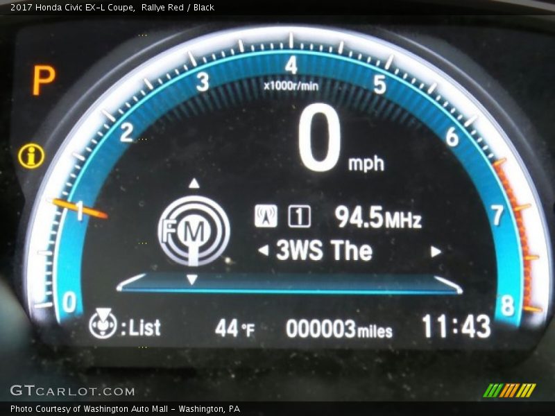 Rallye Red / Black 2017 Honda Civic EX-L Coupe
