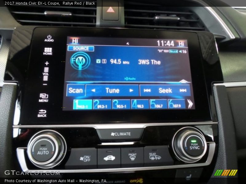 Audio System of 2017 Civic EX-L Coupe