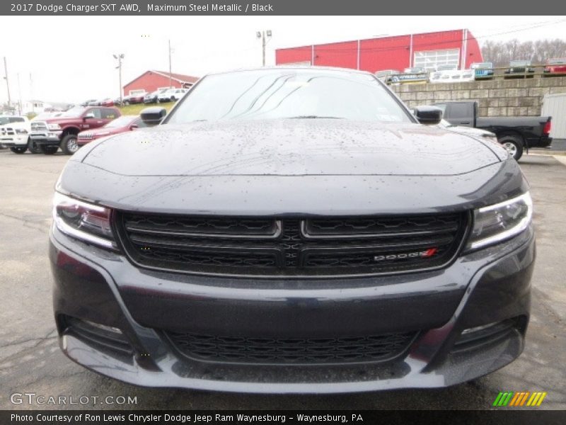 Maximum Steel Metallic / Black 2017 Dodge Charger SXT AWD