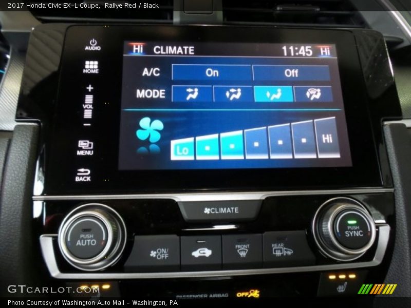 Rallye Red / Black 2017 Honda Civic EX-L Coupe