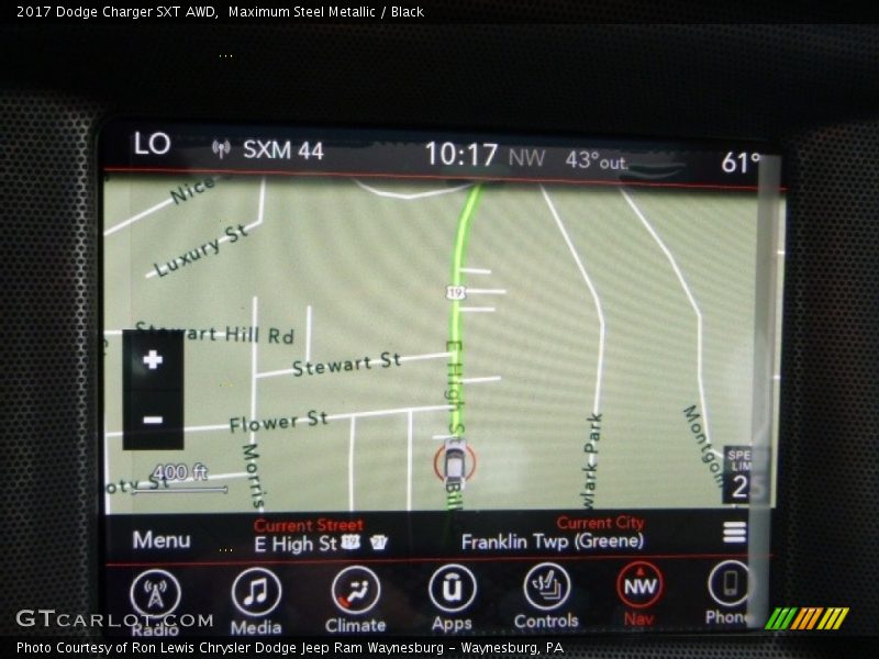 Navigation of 2017 Charger SXT AWD