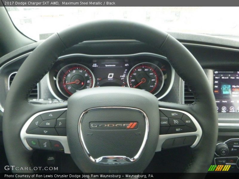Maximum Steel Metallic / Black 2017 Dodge Charger SXT AWD