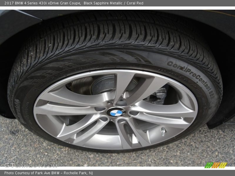 Black Sapphire Metallic / Coral Red 2017 BMW 4 Series 430i xDrive Gran Coupe
