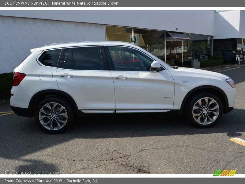 Mineral White Metallic / Saddle Brown 2017 BMW X3 xDrive28i