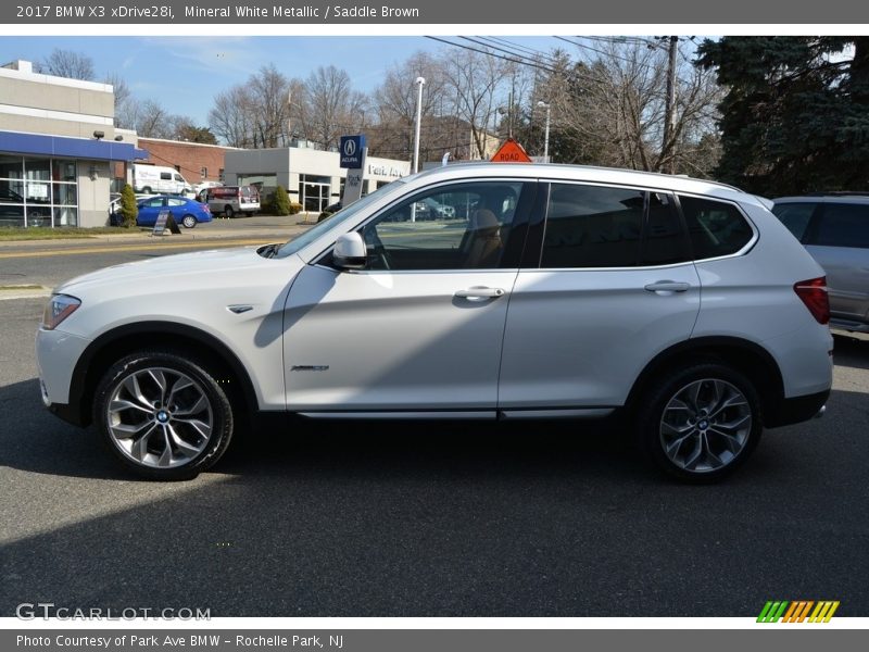 Mineral White Metallic / Saddle Brown 2017 BMW X3 xDrive28i