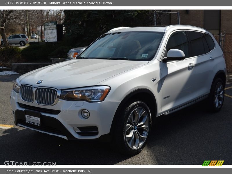 Mineral White Metallic / Saddle Brown 2017 BMW X3 xDrive28i