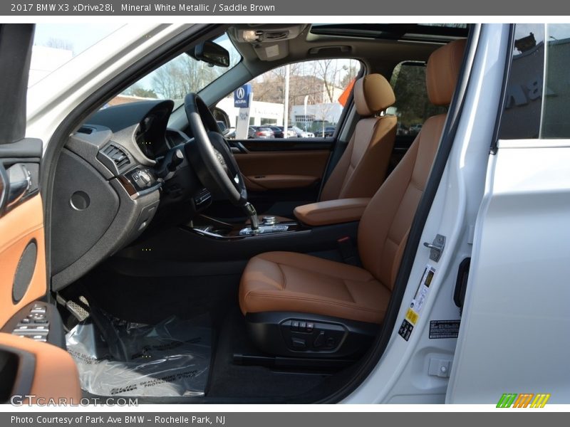 Mineral White Metallic / Saddle Brown 2017 BMW X3 xDrive28i