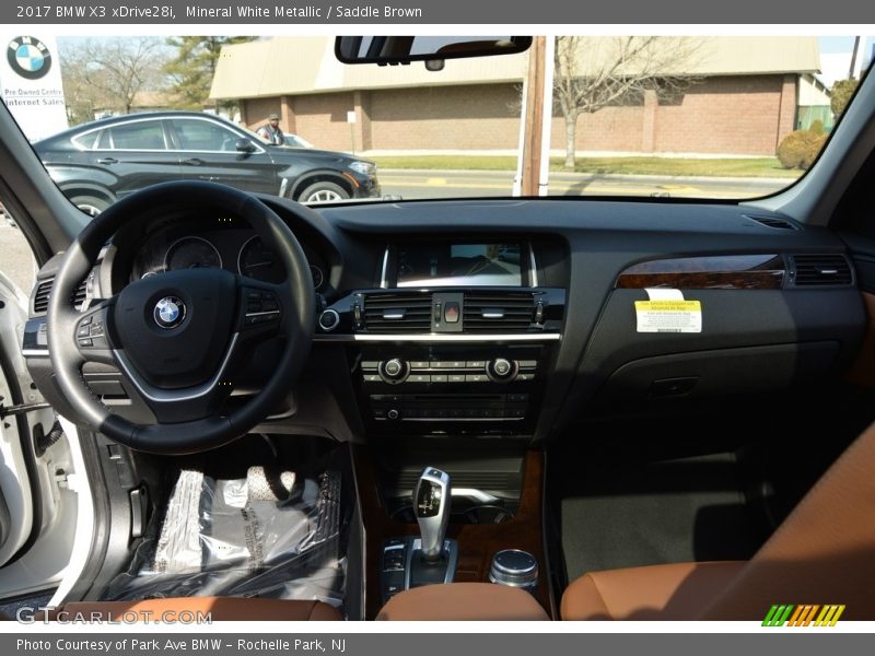 Mineral White Metallic / Saddle Brown 2017 BMW X3 xDrive28i