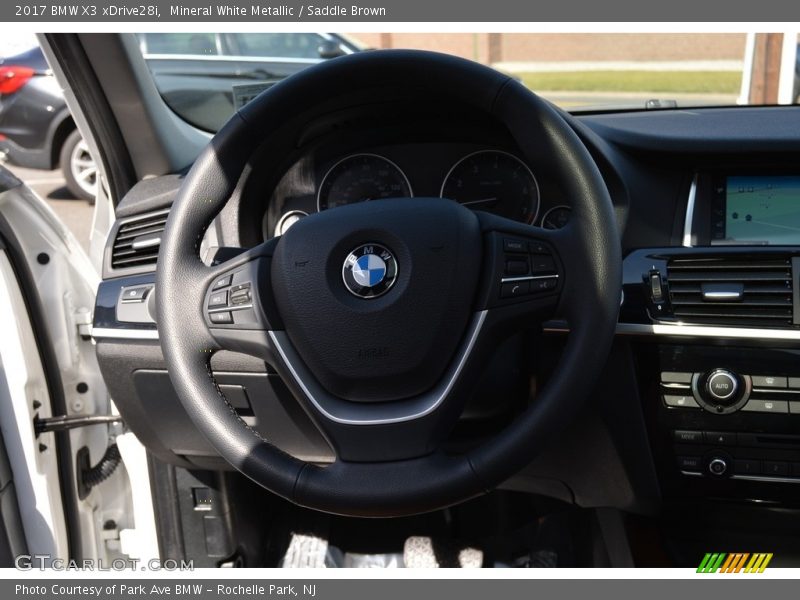 Mineral White Metallic / Saddle Brown 2017 BMW X3 xDrive28i