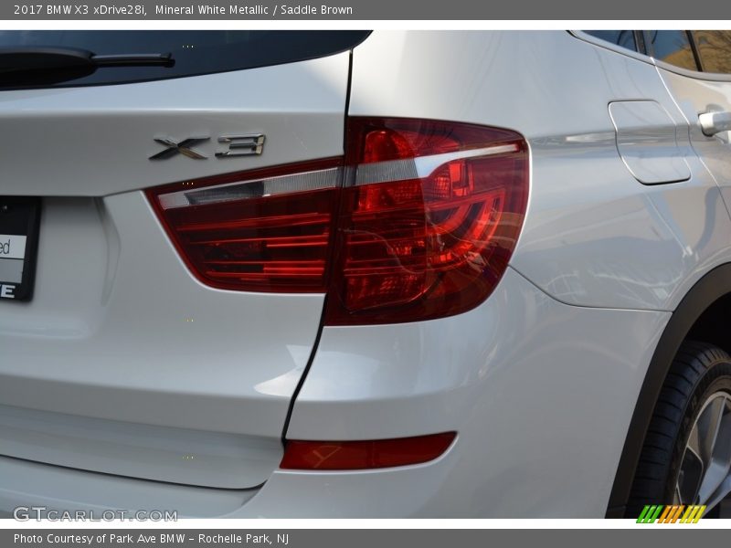 Mineral White Metallic / Saddle Brown 2017 BMW X3 xDrive28i