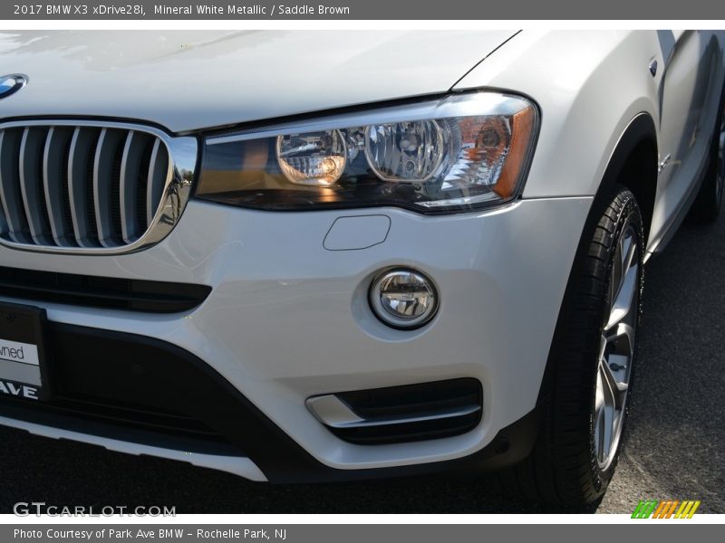 Mineral White Metallic / Saddle Brown 2017 BMW X3 xDrive28i