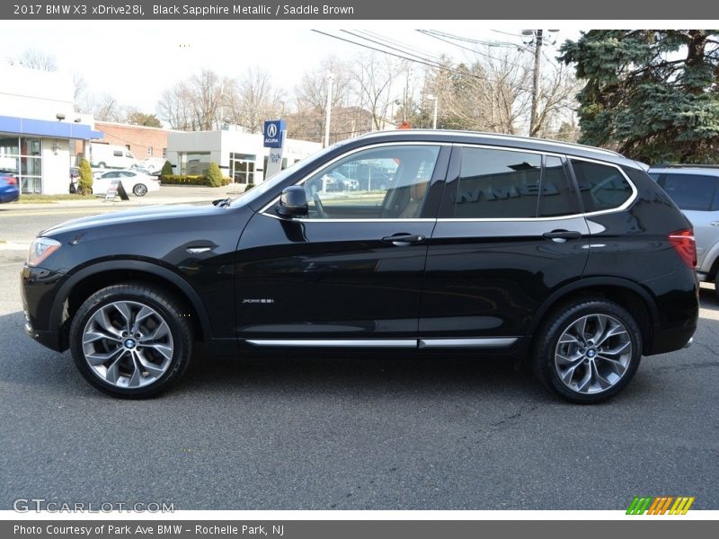 Black Sapphire Metallic / Saddle Brown 2017 BMW X3 xDrive28i