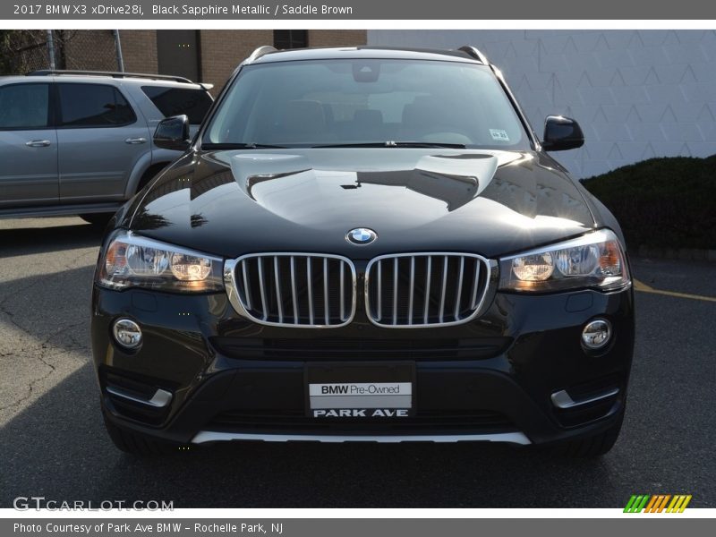 Black Sapphire Metallic / Saddle Brown 2017 BMW X3 xDrive28i