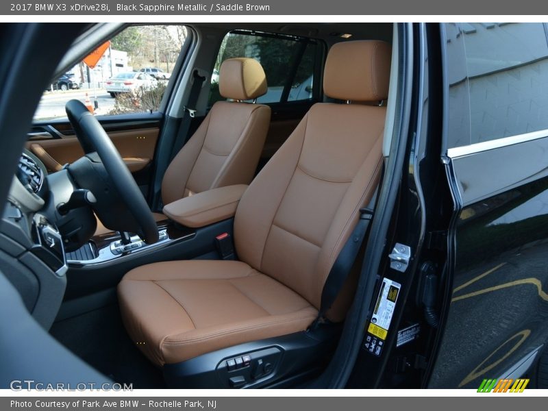 Black Sapphire Metallic / Saddle Brown 2017 BMW X3 xDrive28i