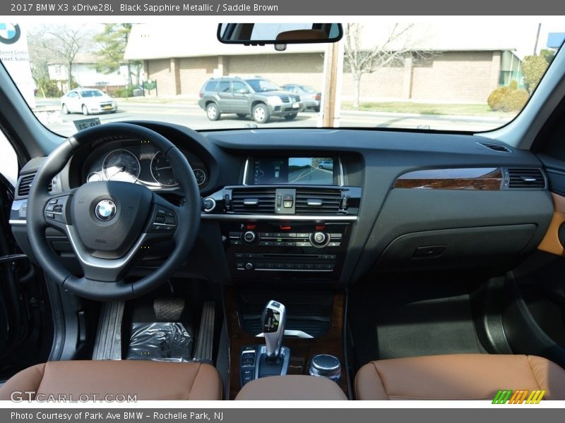 Black Sapphire Metallic / Saddle Brown 2017 BMW X3 xDrive28i