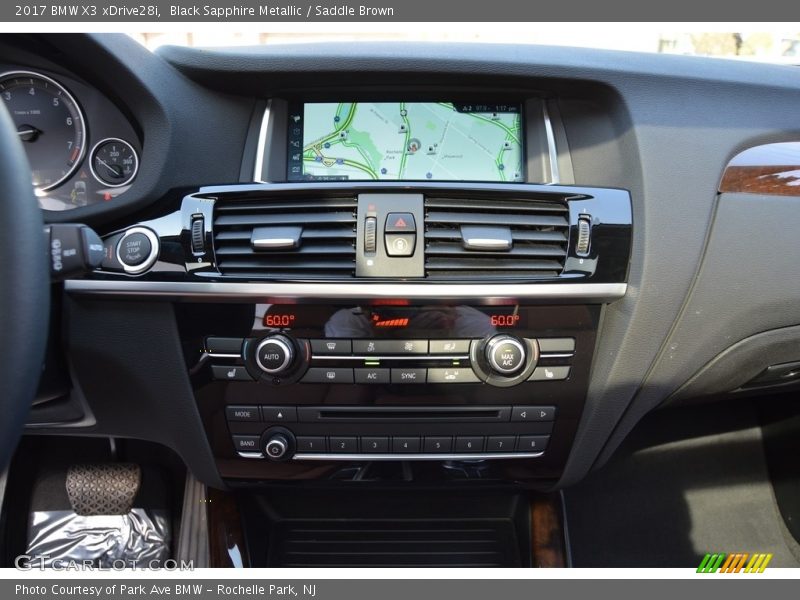 Black Sapphire Metallic / Saddle Brown 2017 BMW X3 xDrive28i