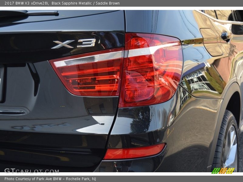 Black Sapphire Metallic / Saddle Brown 2017 BMW X3 xDrive28i