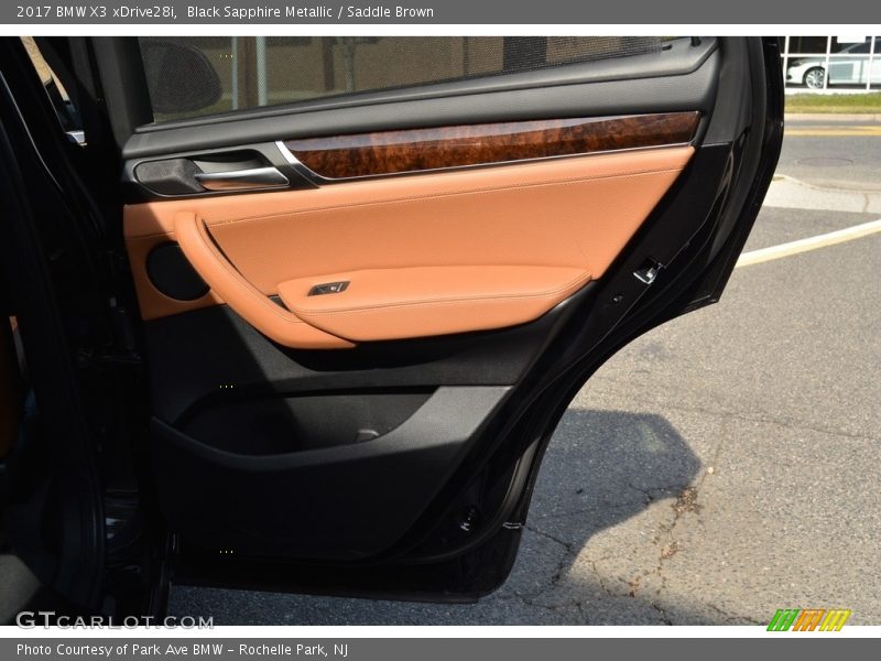 Black Sapphire Metallic / Saddle Brown 2017 BMW X3 xDrive28i