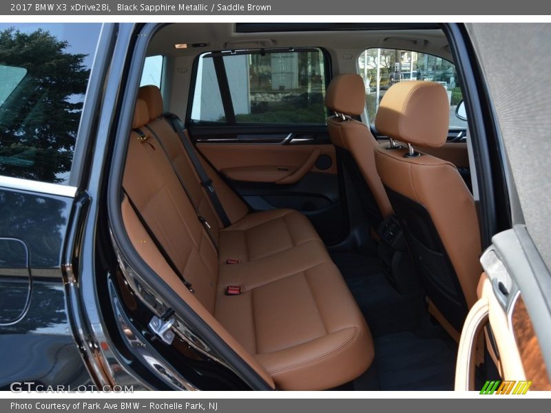 Black Sapphire Metallic / Saddle Brown 2017 BMW X3 xDrive28i