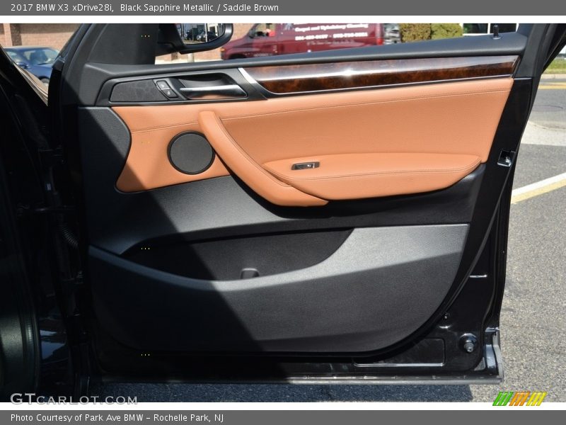 Black Sapphire Metallic / Saddle Brown 2017 BMW X3 xDrive28i