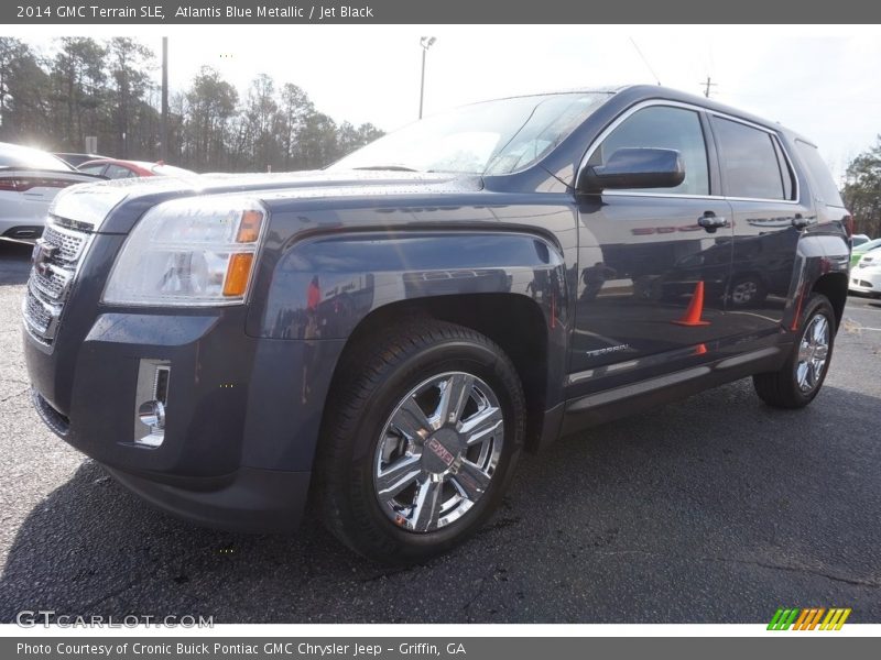 Atlantis Blue Metallic / Jet Black 2014 GMC Terrain SLE