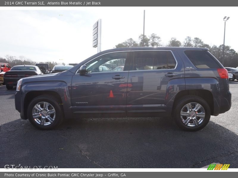 Atlantis Blue Metallic / Jet Black 2014 GMC Terrain SLE