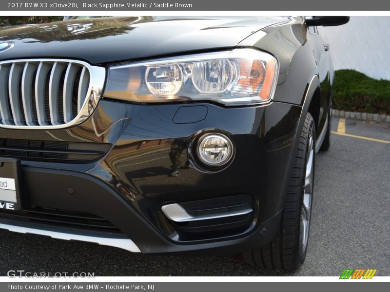 Black Sapphire Metallic / Saddle Brown 2017 BMW X3 xDrive28i