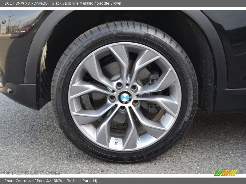 Black Sapphire Metallic / Saddle Brown 2017 BMW X3 xDrive28i