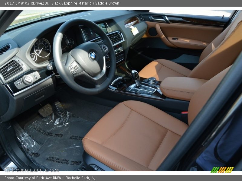 Black Sapphire Metallic / Saddle Brown 2017 BMW X3 xDrive28i