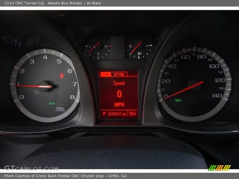 Atlantis Blue Metallic / Jet Black 2014 GMC Terrain SLE
