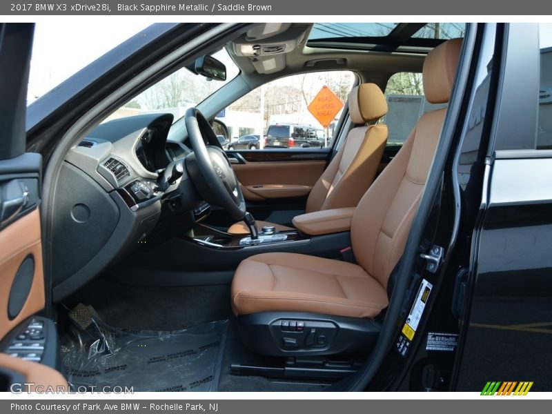 Black Sapphire Metallic / Saddle Brown 2017 BMW X3 xDrive28i