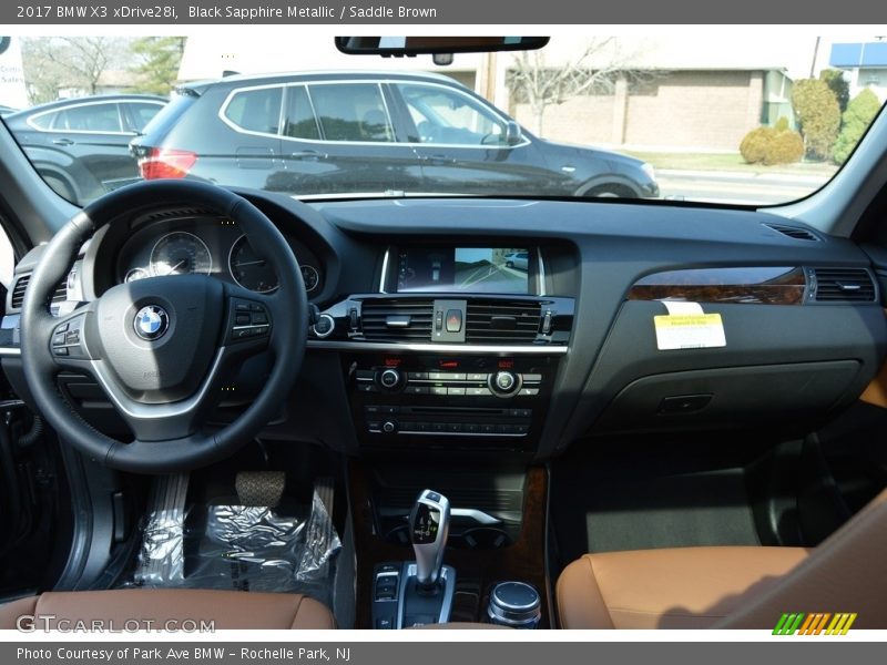Black Sapphire Metallic / Saddle Brown 2017 BMW X3 xDrive28i