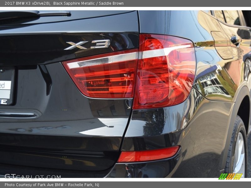 Black Sapphire Metallic / Saddle Brown 2017 BMW X3 xDrive28i