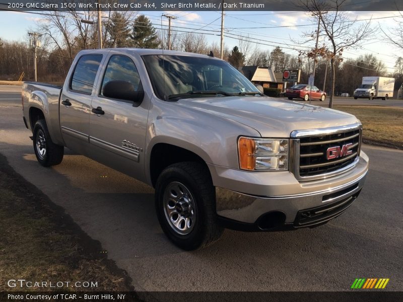 Silver Birch Metallic / Dark Titanium 2009 GMC Sierra 1500 Work Truck Crew Cab 4x4